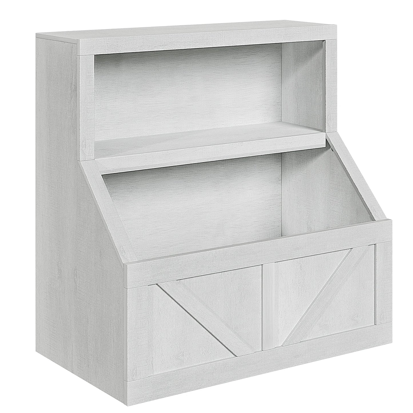 Wooden Kids Bookshelf and Toy Organizer With Cubby Storage