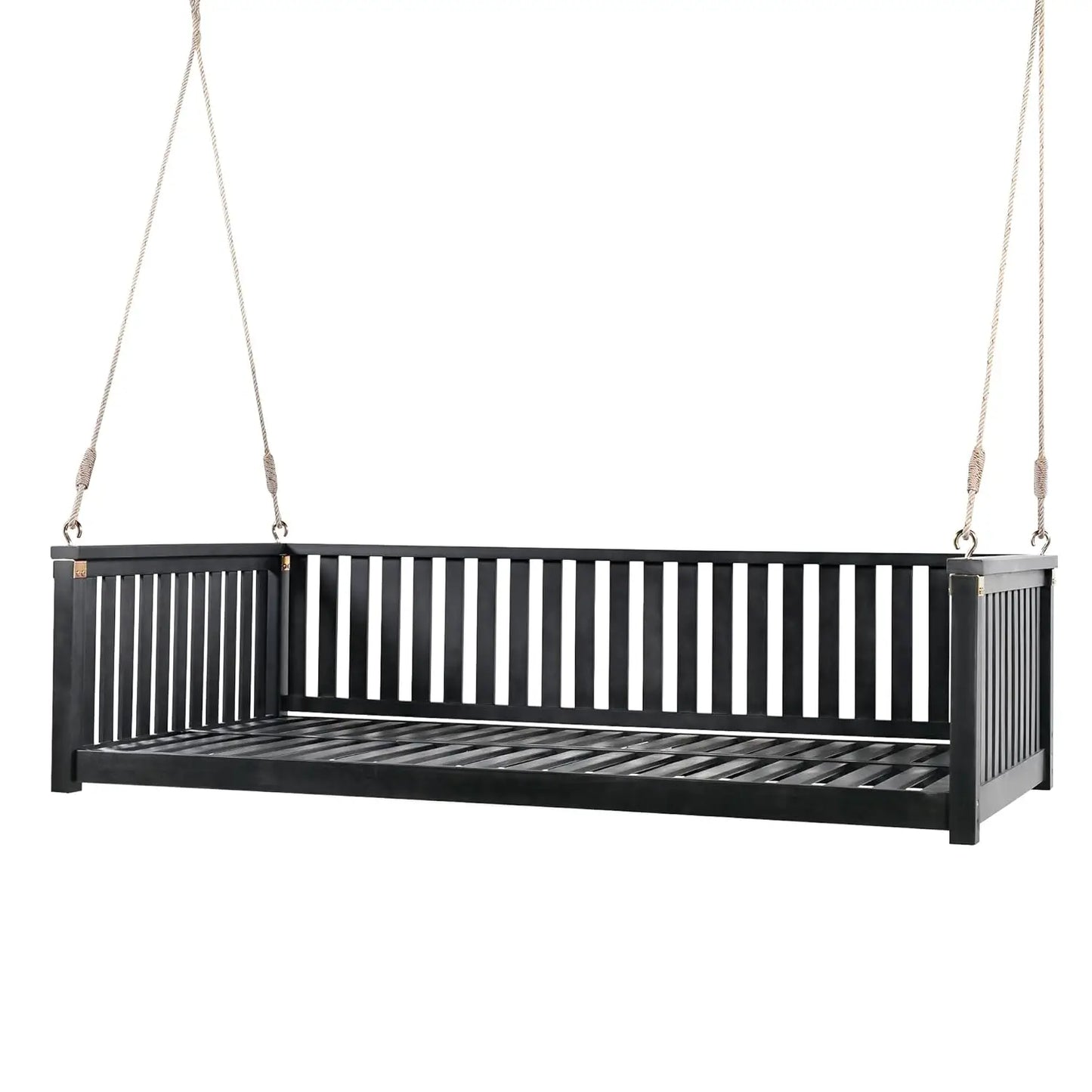 Porch Daybed Swing Outdoor Wooden Swing Bench For Patio Garden