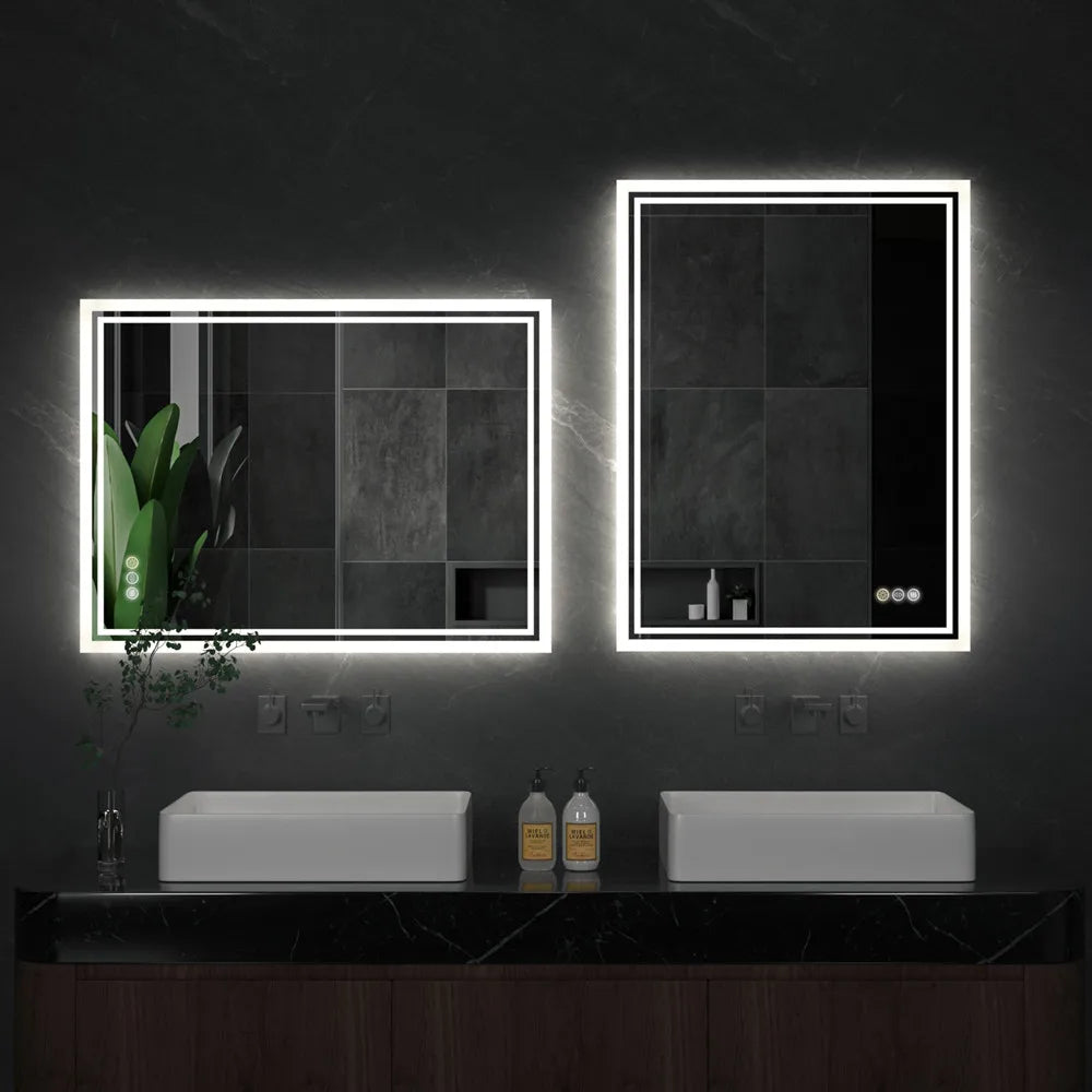 LUVODI Illuminated Backlit Dimmable Defog Bathroom Mirror