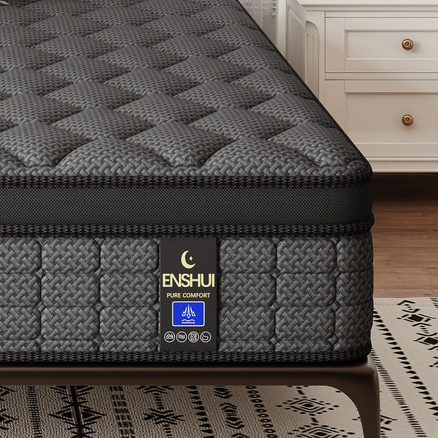 Gel Memory Foam Hybrid Mattress With Pocket Springs For Support