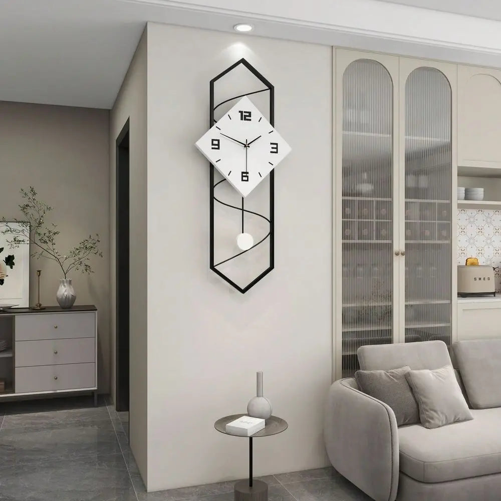 Decorative Modern Wall Clock With Silent Quartz Movement Battery Operated