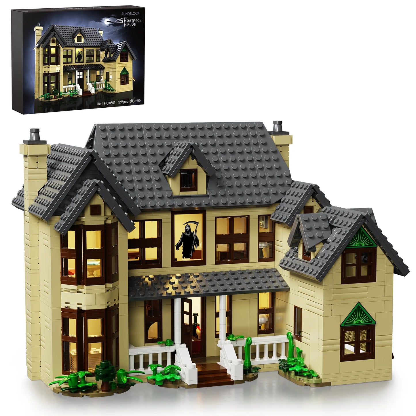 Horror House Building Block Set Haunted House Model Halloween Decor