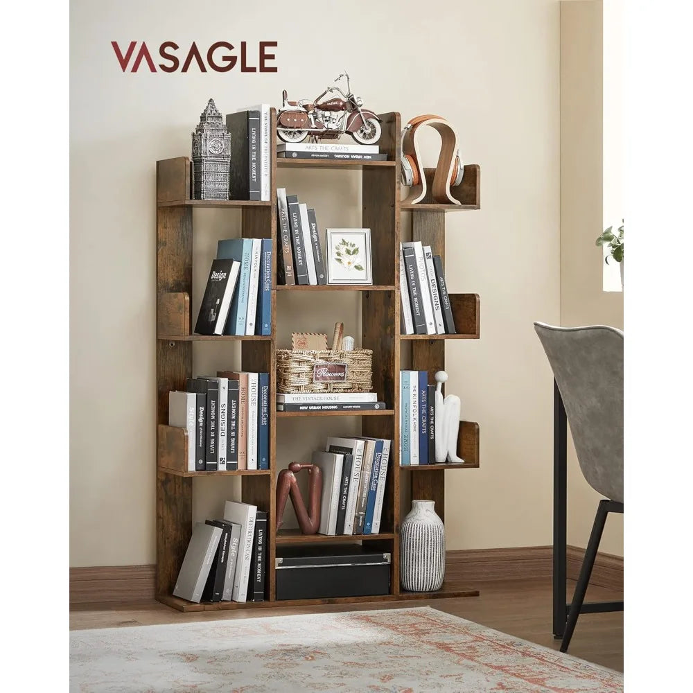XIUWO Tree Shaped Bookcase With 13 Compartments Storage