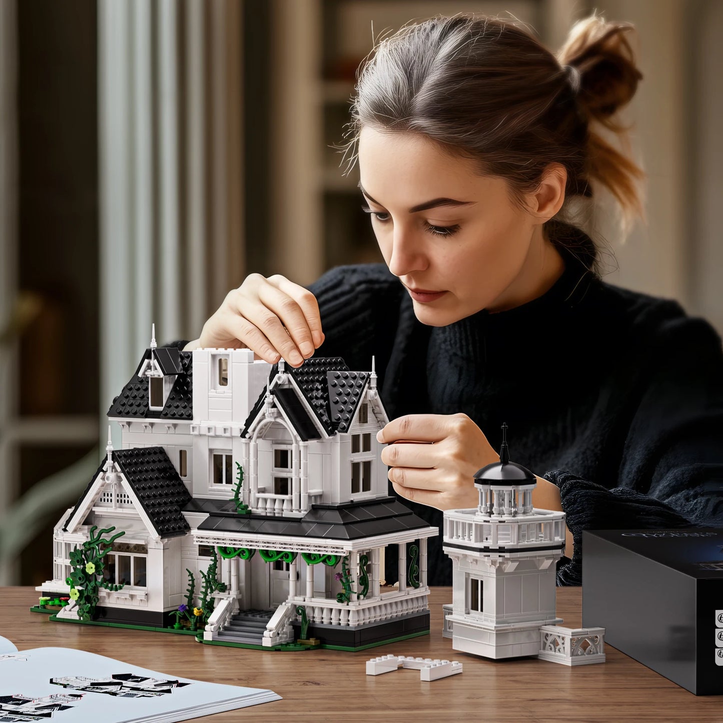 Owens House Building Set With LED Light Victorian Style Room Decor