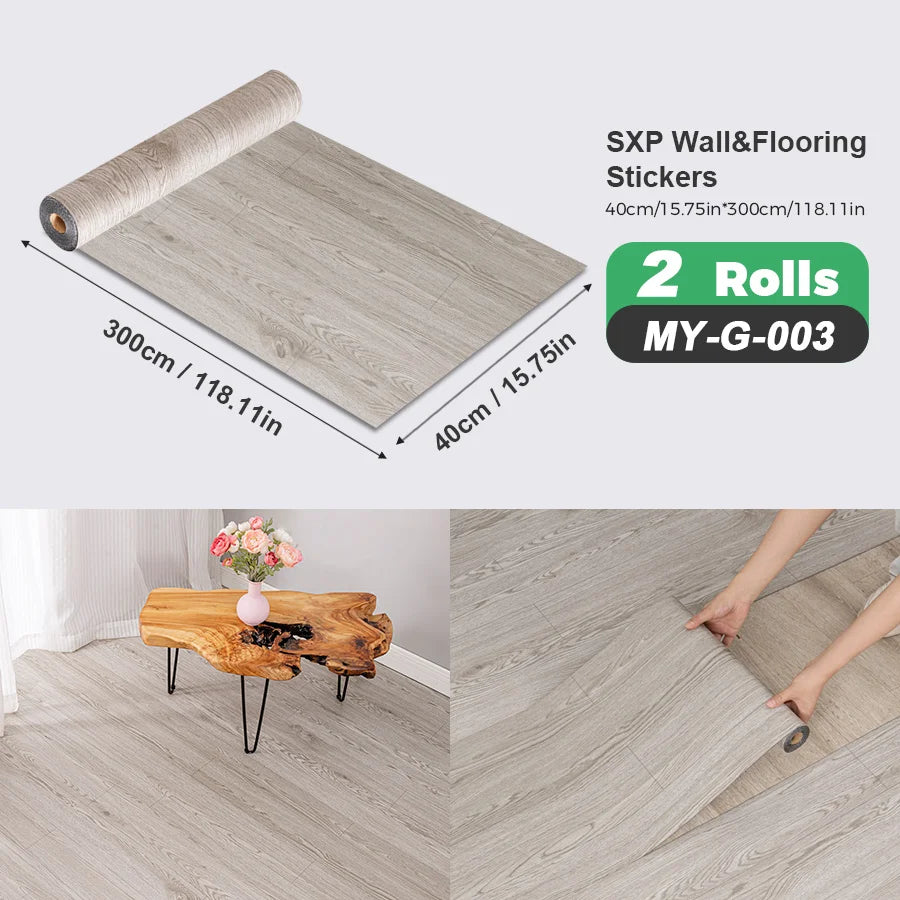 Self-Adhesive Wall And Floor Sticker Wood Grain Marble Design