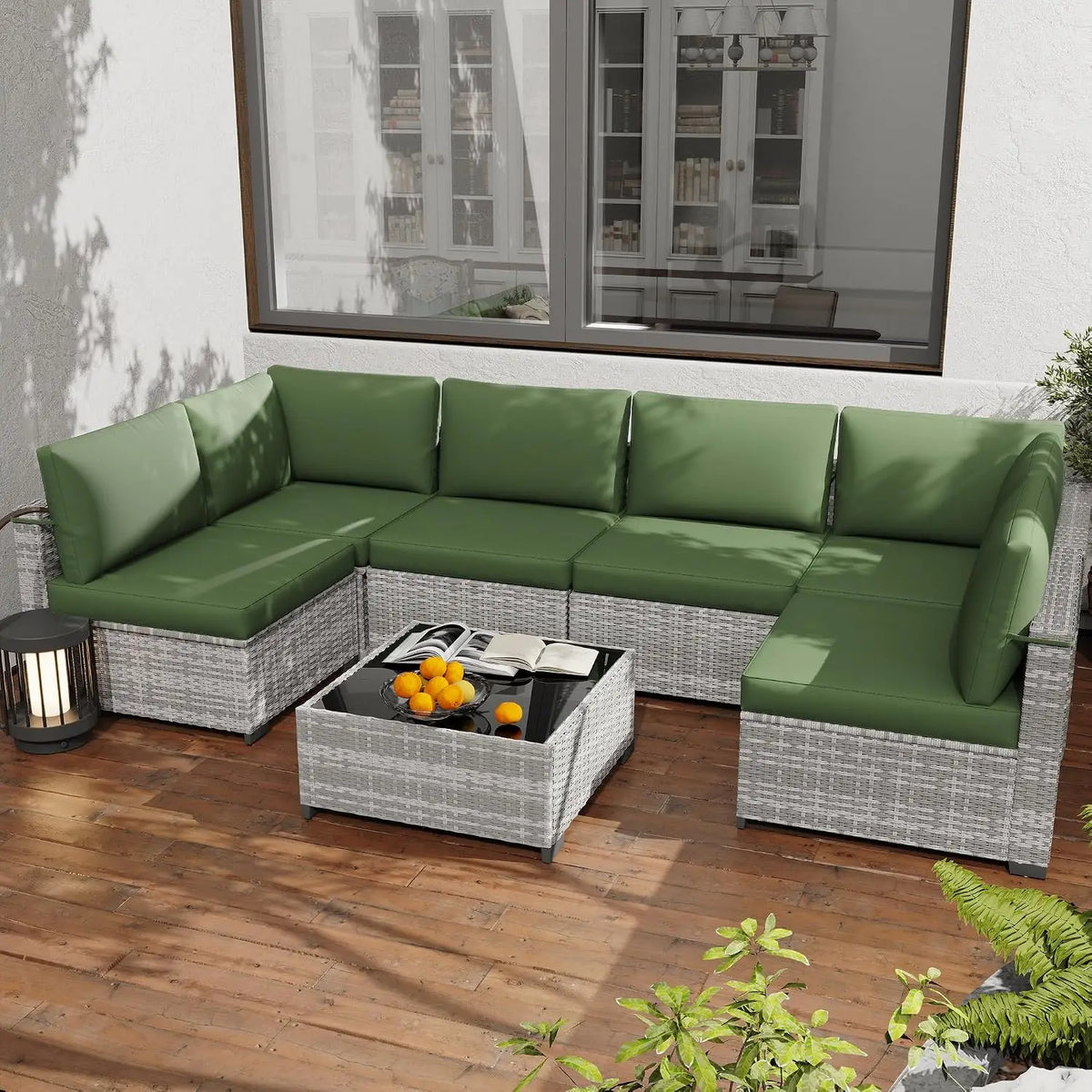 All Weather PE Rattan Modular Outdoor Patio Conversation Set