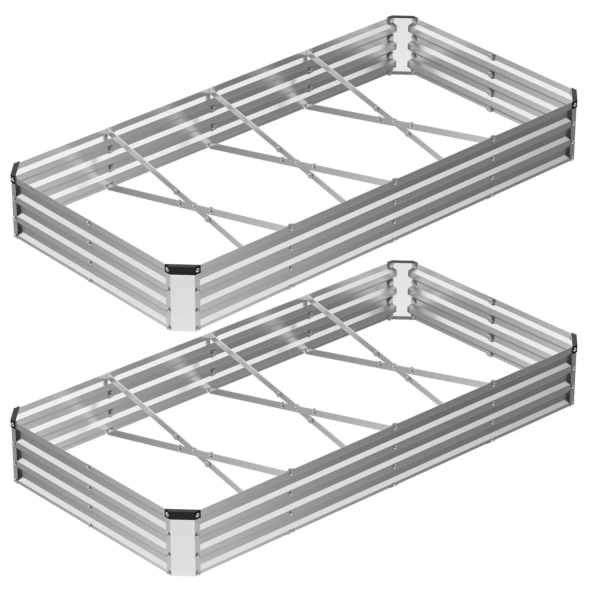 JHK Rust Resistant Metal Raised Garden Bed For Outdoor Gardening
