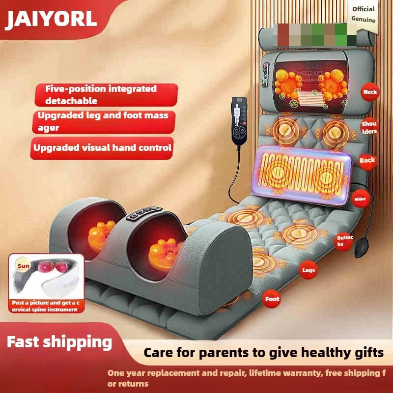 JAIYORL Electric Full Body Massage Mattress With Heating Hand Control