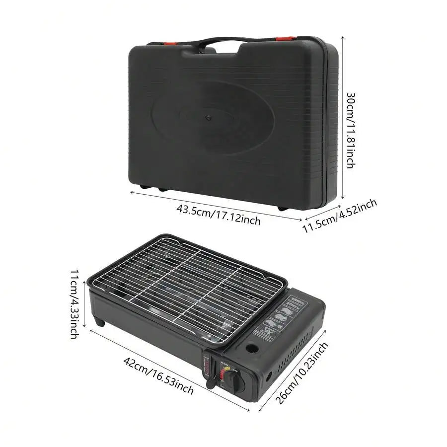 XMSJ Portable Gas Barbecue Stove for Camping Tabletop with Case