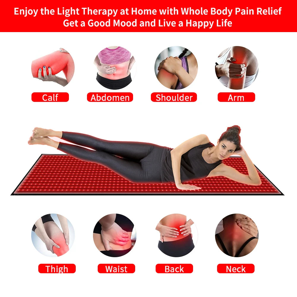 Red Light Therapy Mat Full Body With 660nm 850nm LEDs