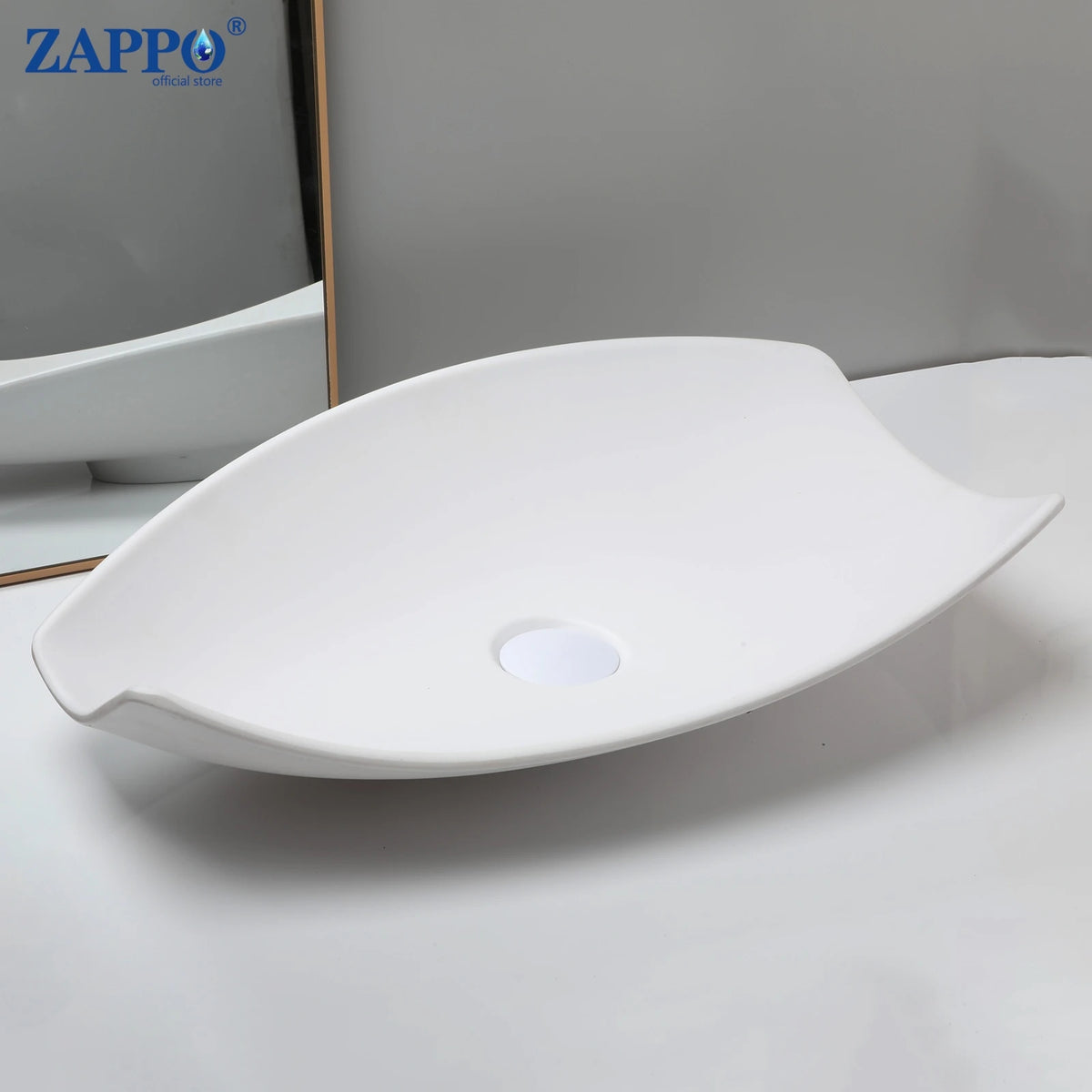 Mekkhala Rectangular Stone Resin Vessel Bathroom Sink