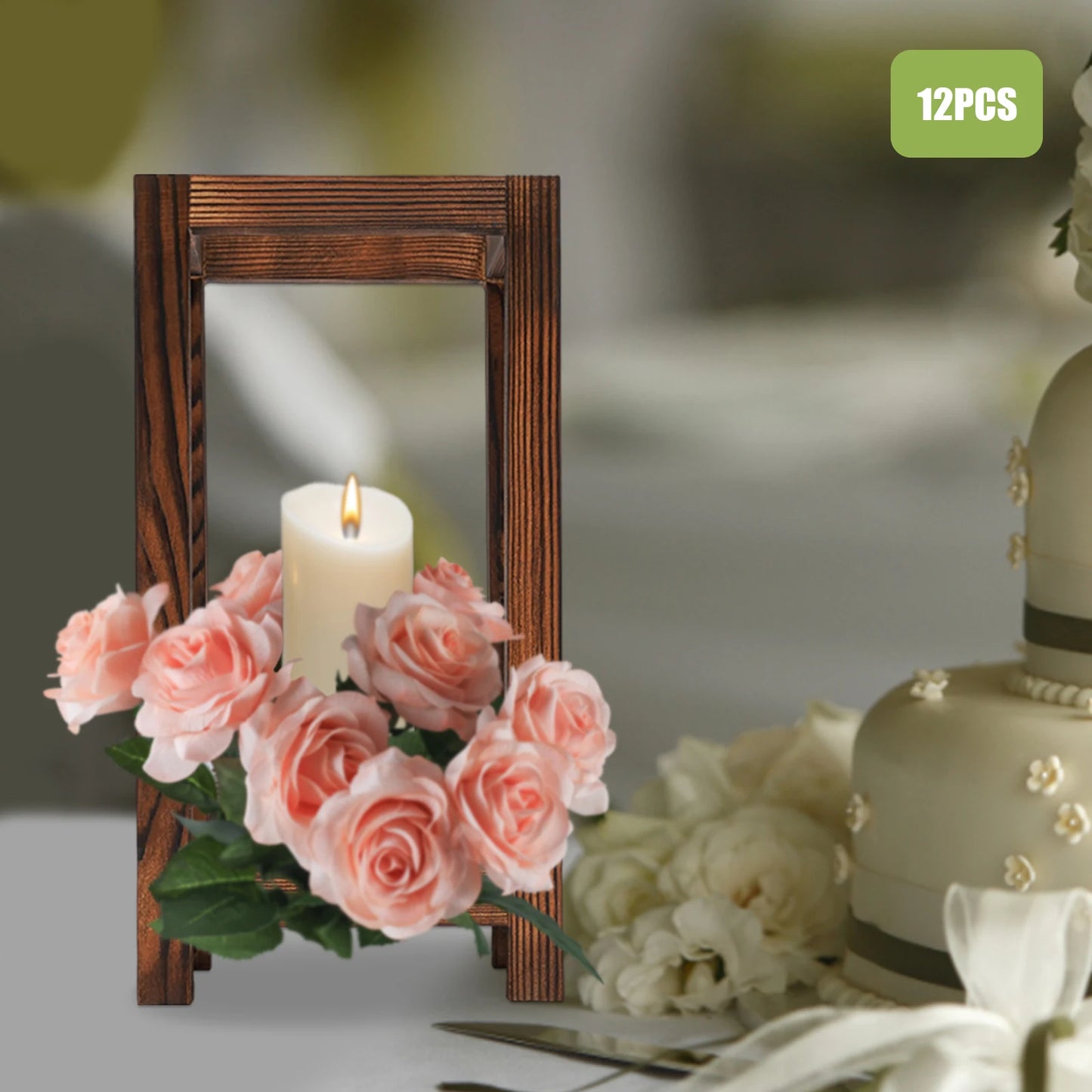 Wooden Wedding Lantern Centerpieces 12 Pcs Farmhouse Barn Decor