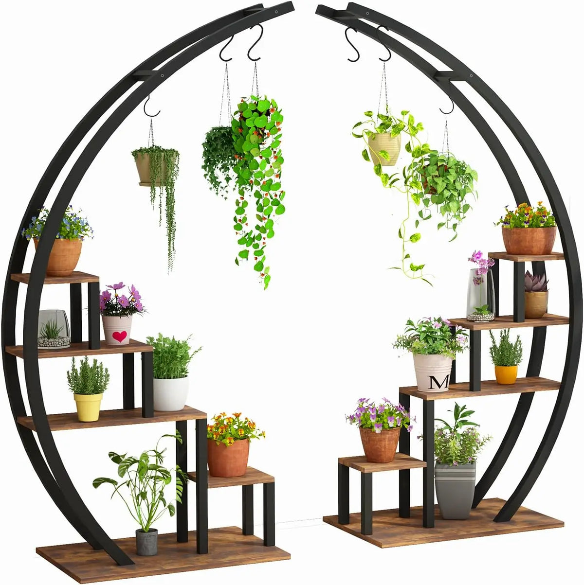 TwisterCk Five Tier Metal Plant Stand Rack For Patio Home