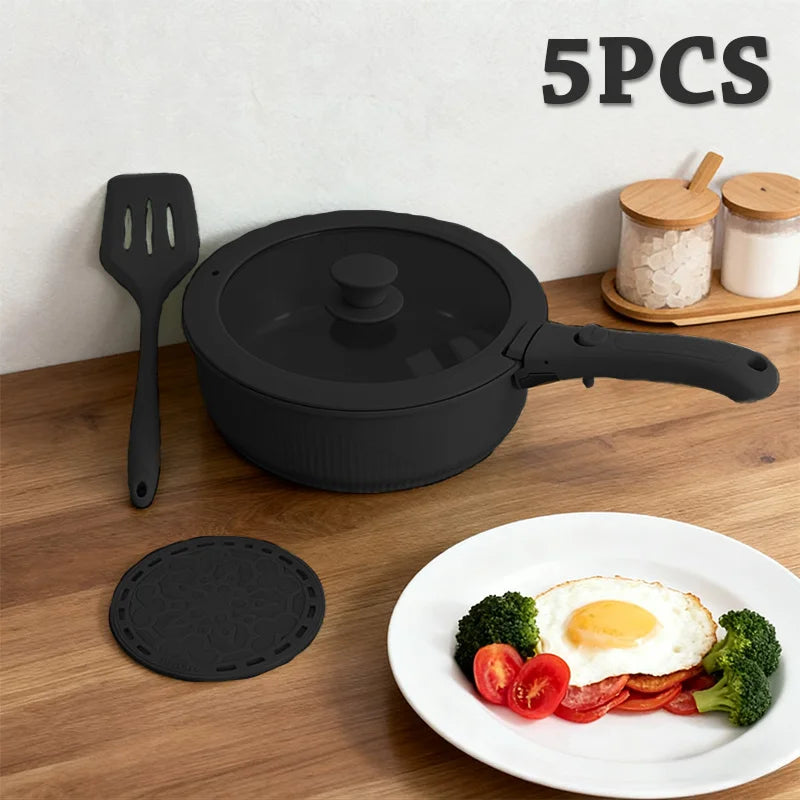 Nonstick Pots And Pans Set With Detachable Handles Induction RV Oven Safe