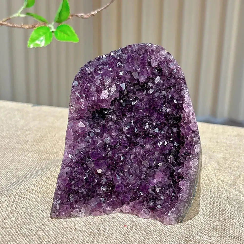 Brazilian Amethyst Crystal Cluster Natural Deep Purple Decorative Stone