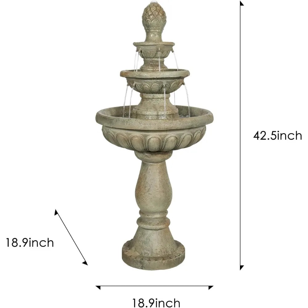 Sunjet Concrete Outdoor Water Fountain Garden Patio