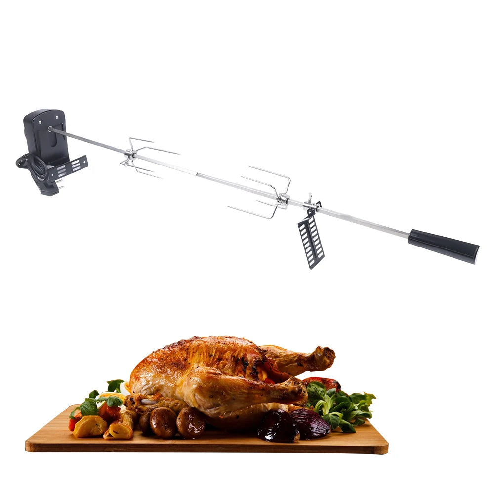 Electric BBQ Grill Spit Rotisserie Kit With 120 Cm Cable