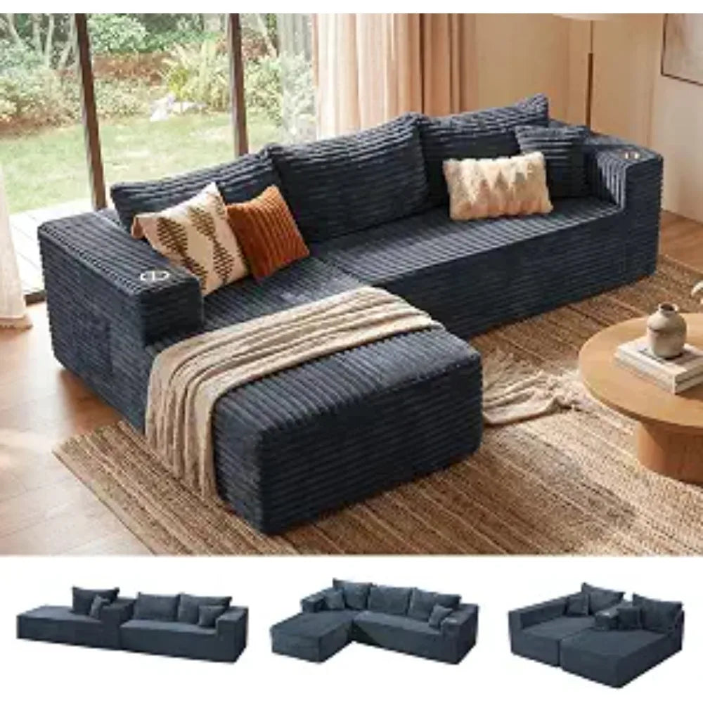 Guangbai Memory Foam Sectional Sofa With Chaise Modern L Shape