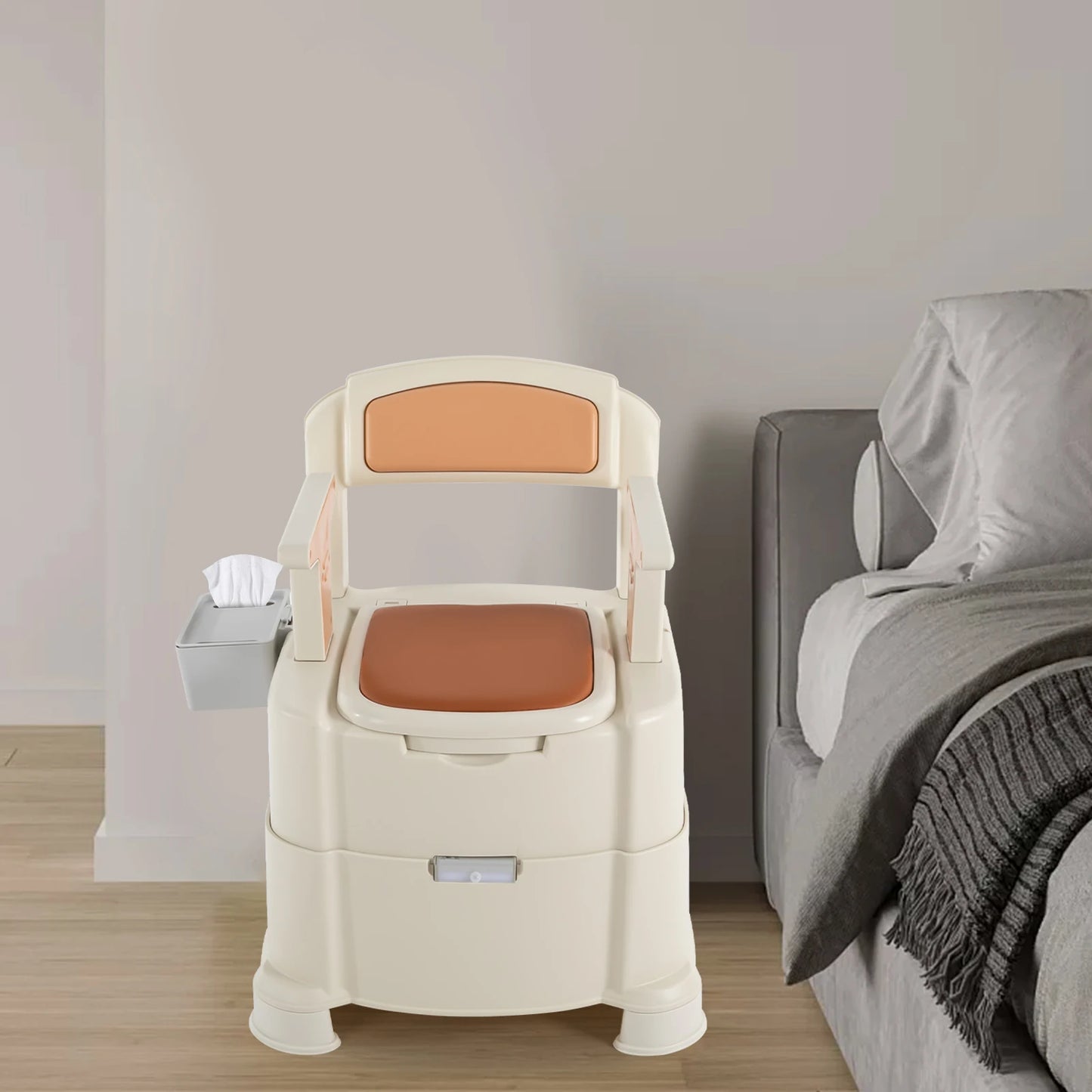 Toilet With Sensor Night Light Bedside Commode Portable Toilet