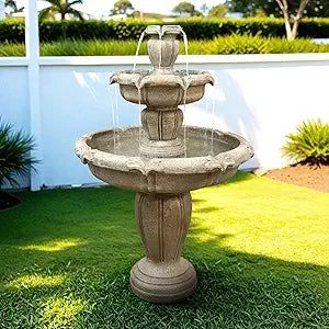 Sunjet Concrete Outdoor Water Fountain Garden Patio