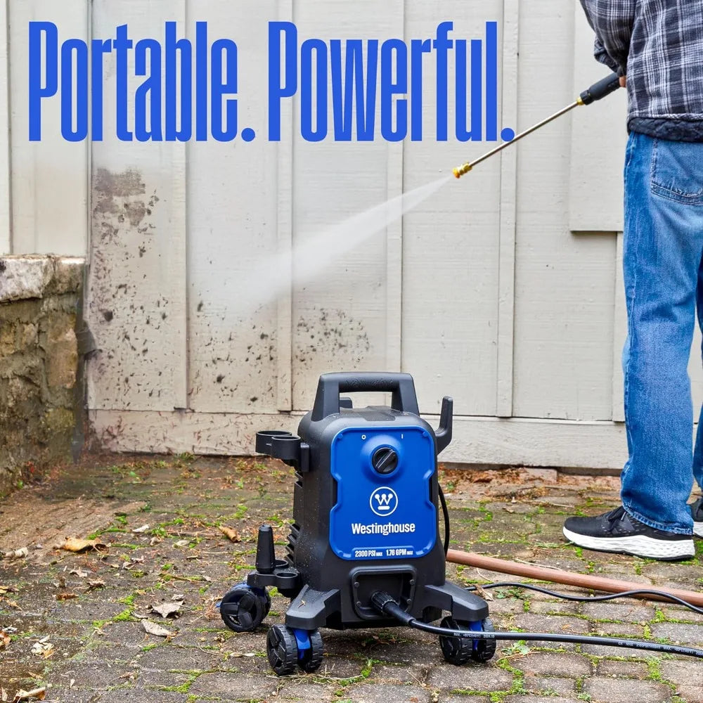 2300 PSI Electric Pressure Washer With 1.76 GPM Soap Tank And Anti Tip Wheels