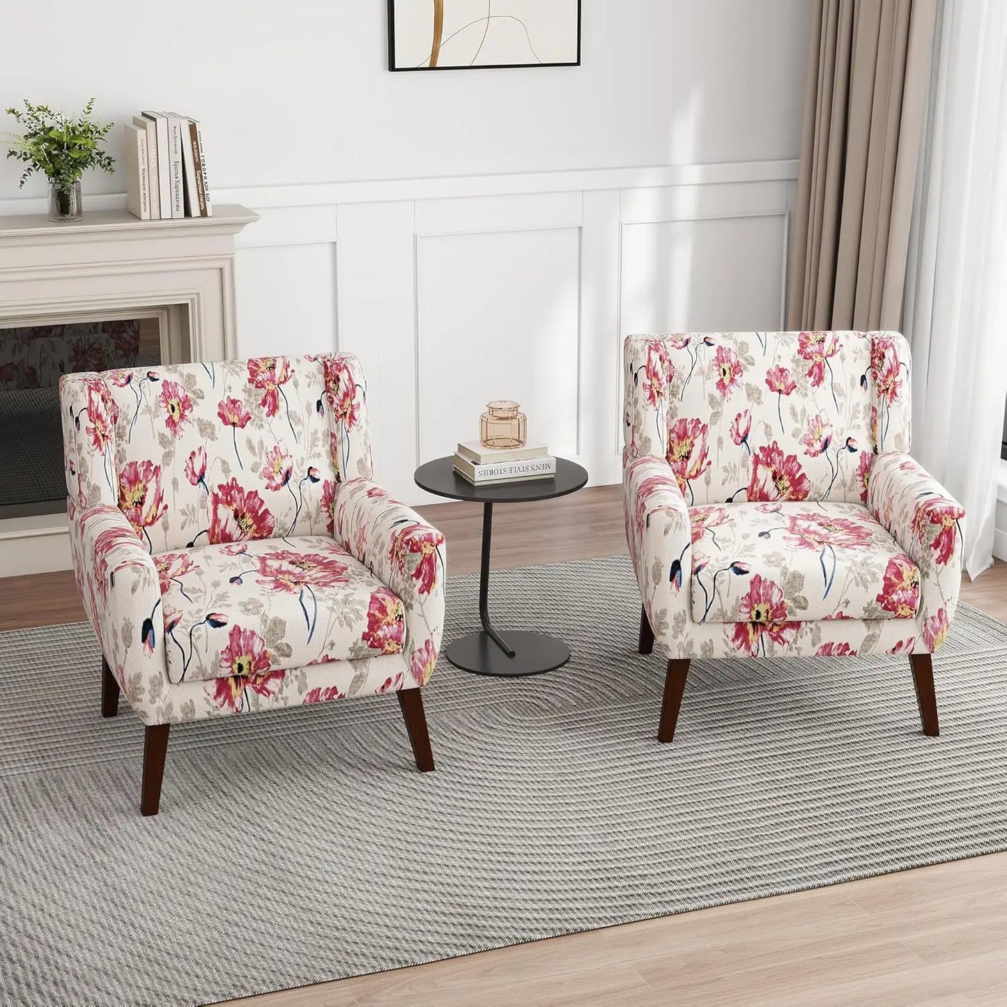 PU Leather Accent Chairs Set Of 2 Modern Armchairs