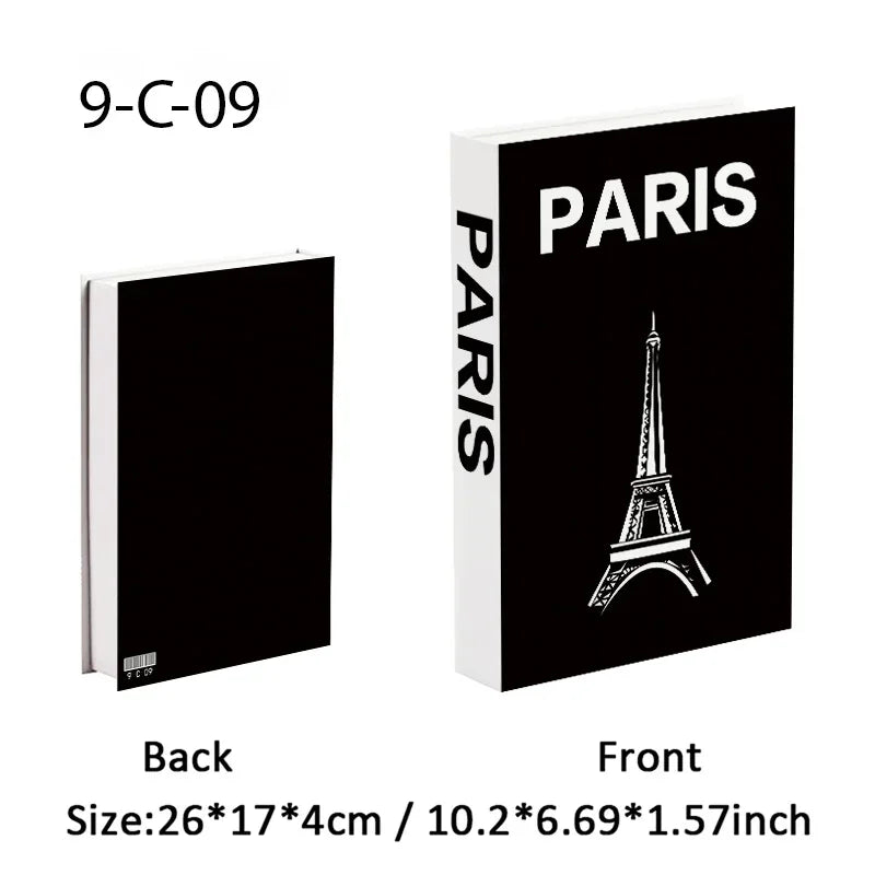 Open Luxury Fake Book Storage Box Paris Home Decor