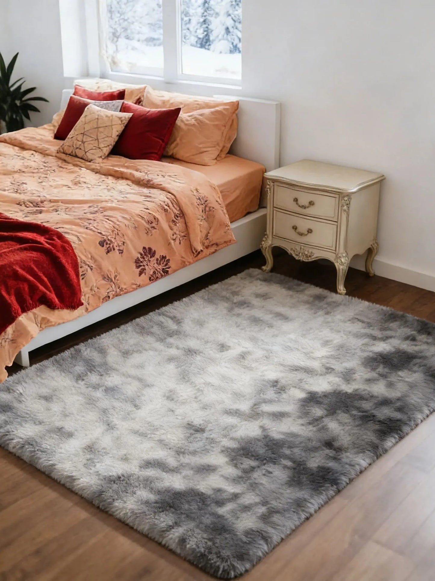 Shag Rugs For Living Room Tie Dyed Ultra Soft RugMat