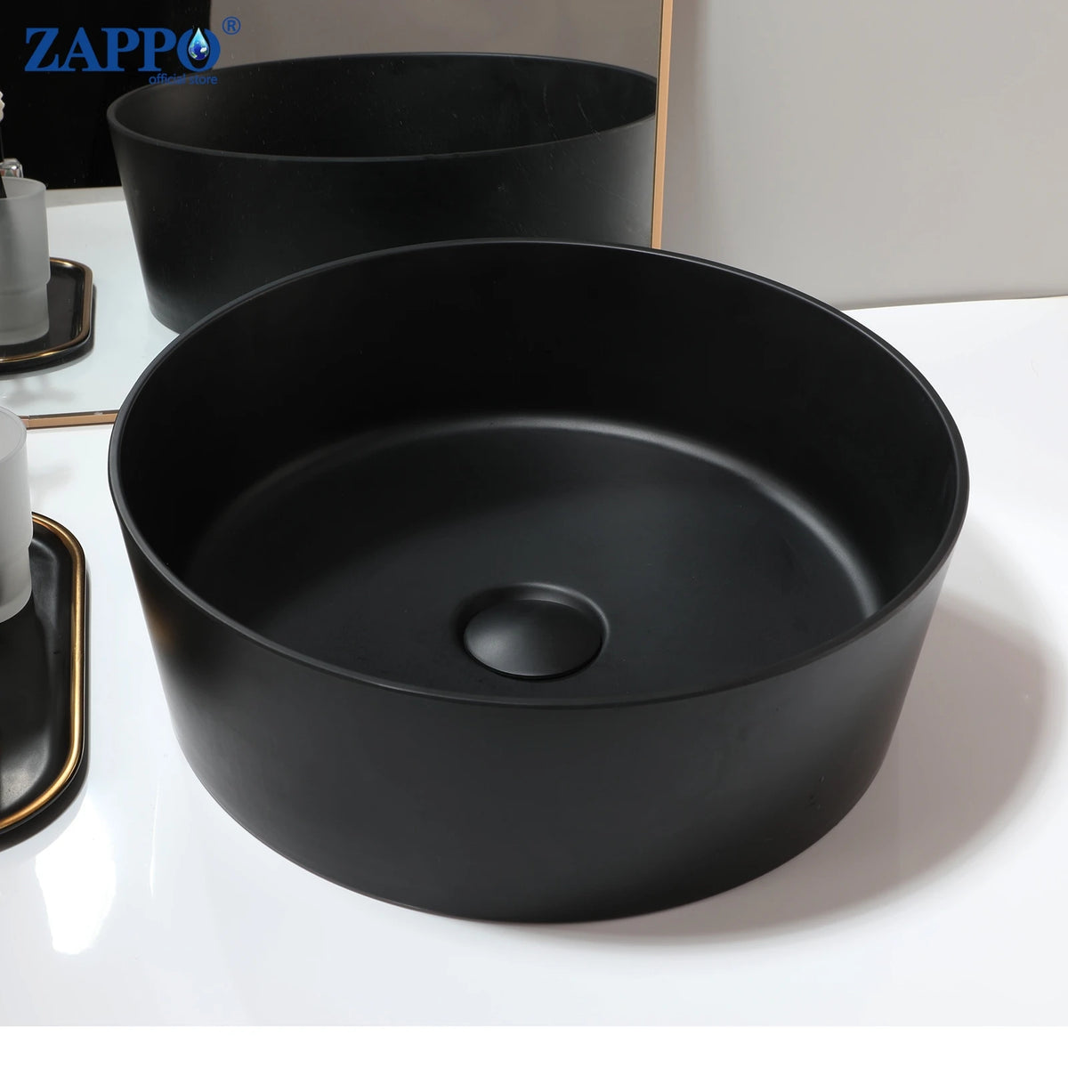 Mekkhala Rectangular Stone Resin Vessel Bathroom Sink