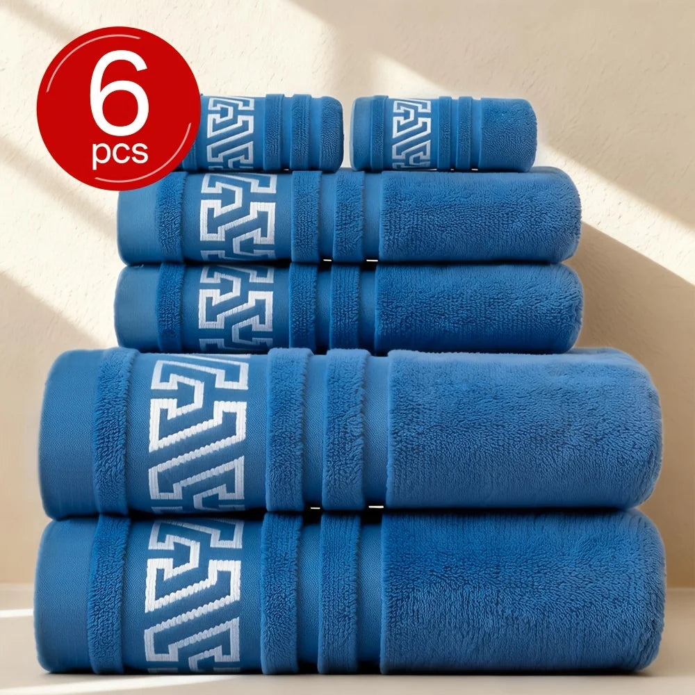 Cotton Bath Towel Set Includes Two Large Towels Highly Absorbent