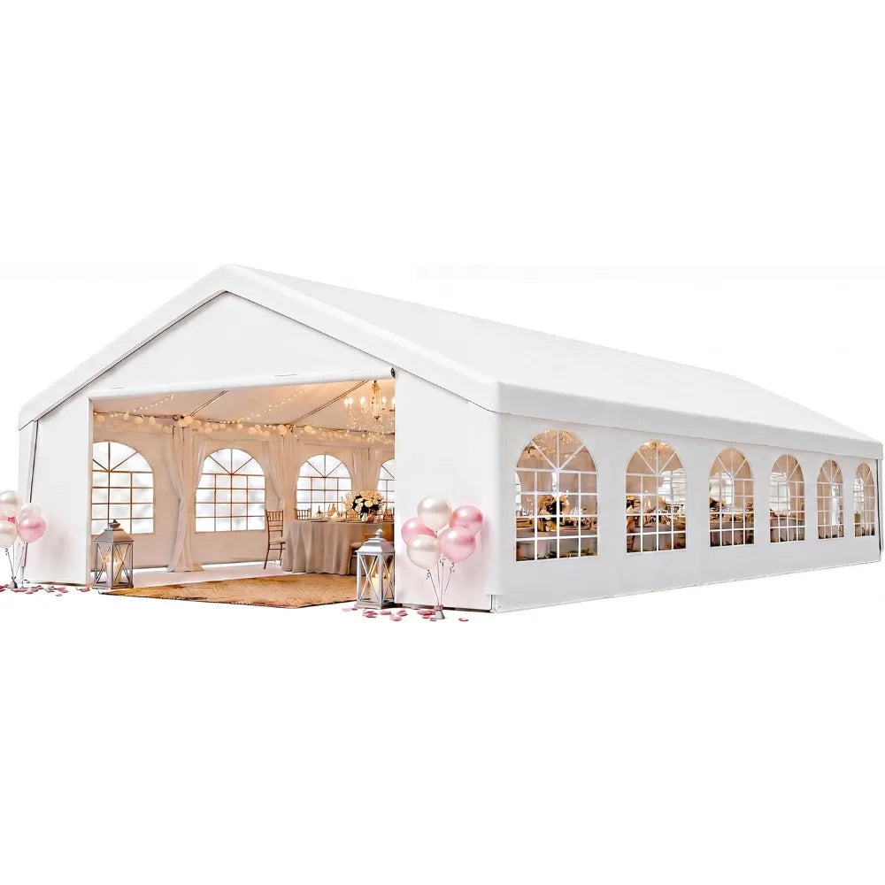 Waterproof Party Tent With Removable Sidewalls Roll-Up Door