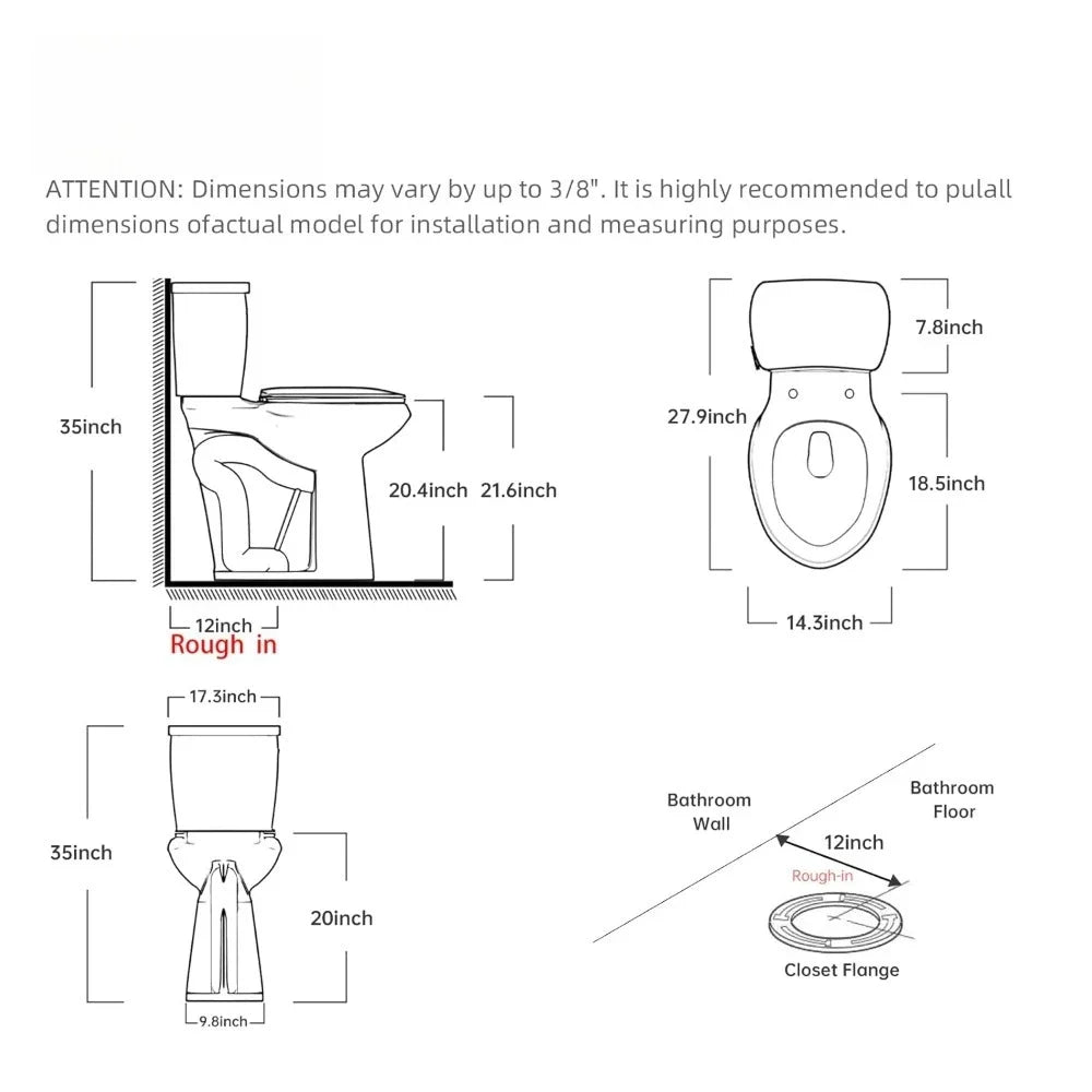Elongated Toilet With Comfort Seat Single Flush 1.28 GPF