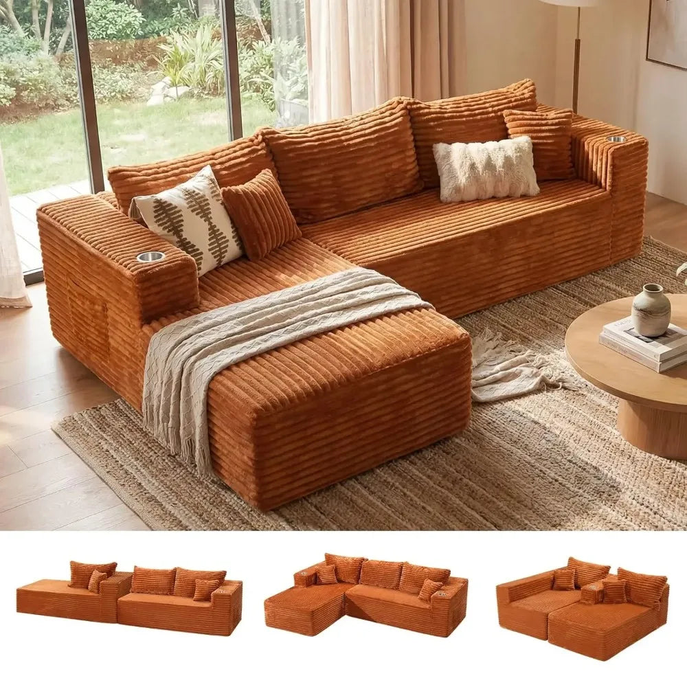 Guangbai Memory Foam Sectional Sofa With Chaise Modern L Shape