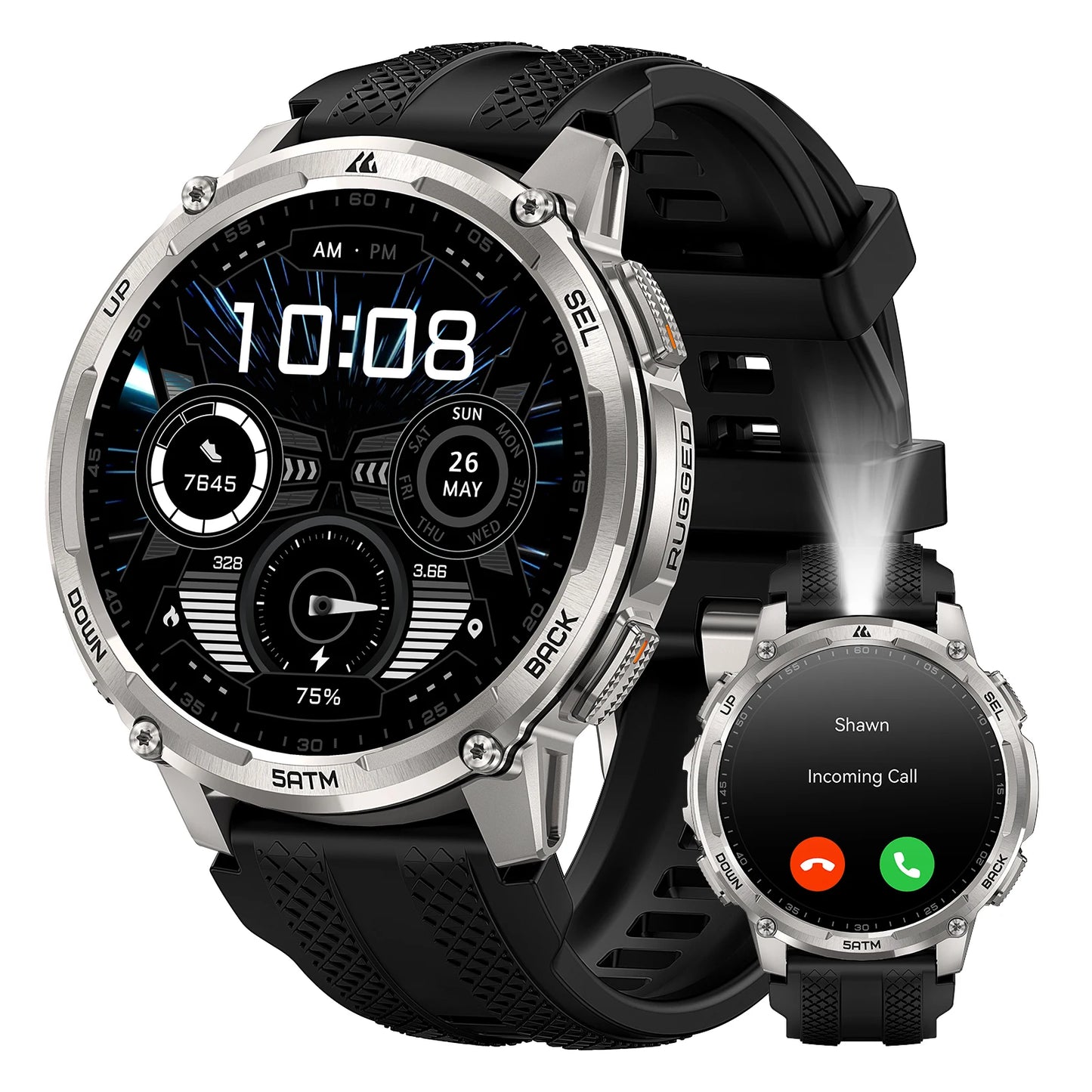 Kospe Tank T4C Smartwatch Men's Outdoor Rugged Dual-Band GPS Waterproof