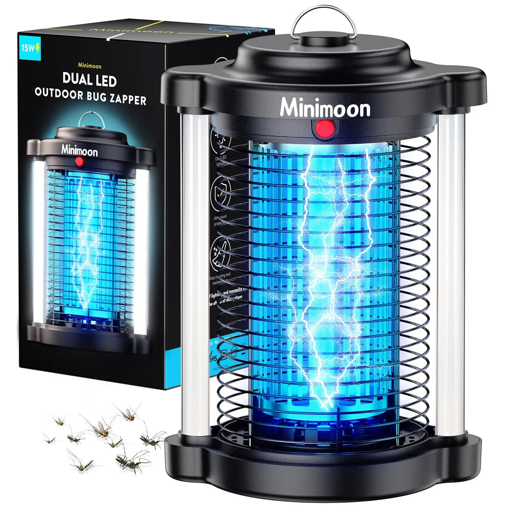 Minimoon Dual LED Bug Zapper 4200V Outdoor Insect Trap