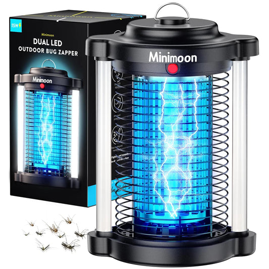 Minimoon Dual LED Bug Zapper 4200V Outdoor Insect Trap