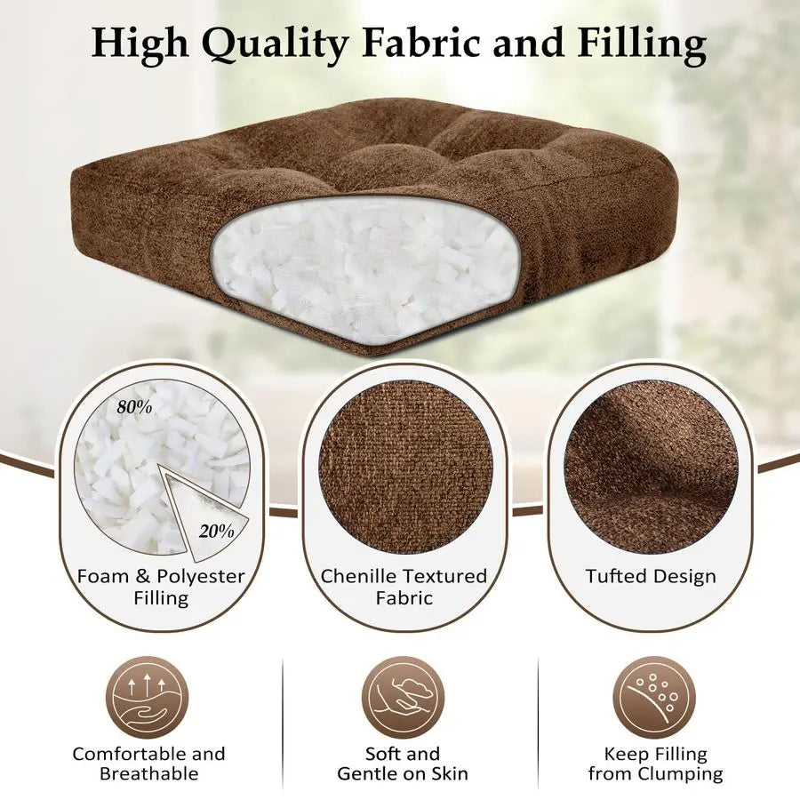 Tufted Non Slip Chair Cushions 4 Pack For Dining Chairs