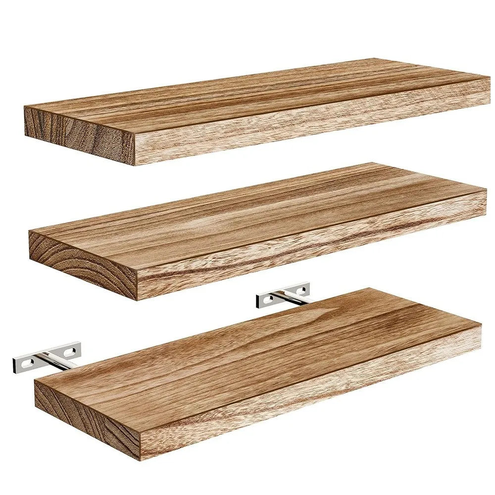 Wood Wall Mounted Shelf For Living Room Modern Minimalist Design