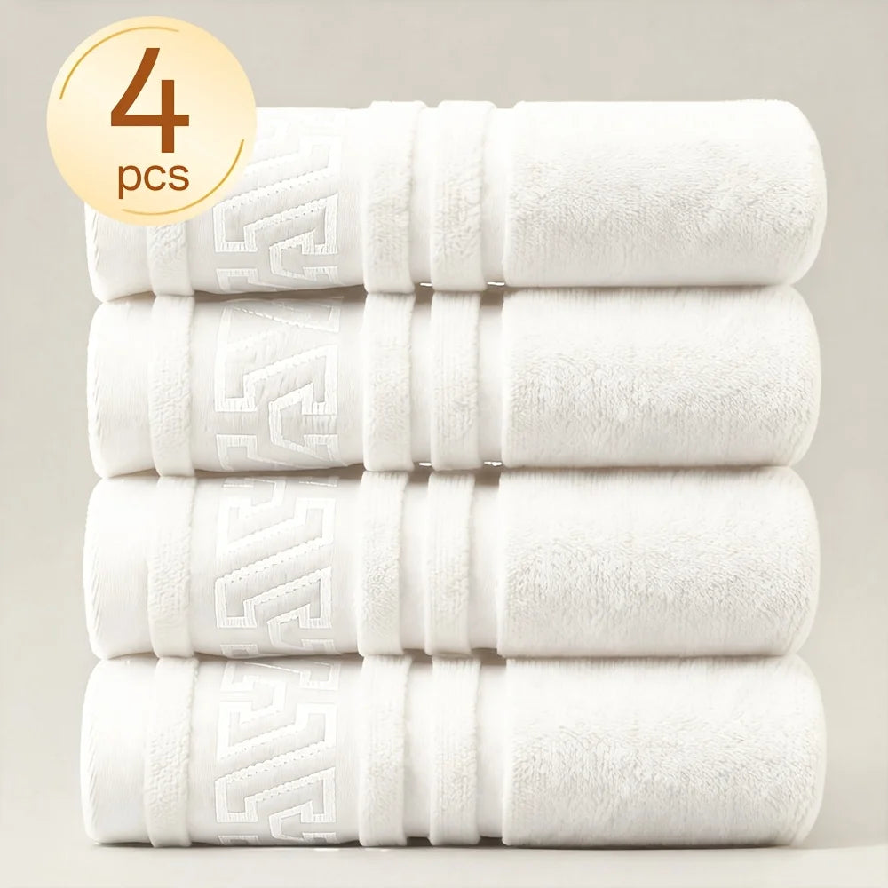 Cotton Bath Towel Set Includes Two Large Towels Highly Absorbent