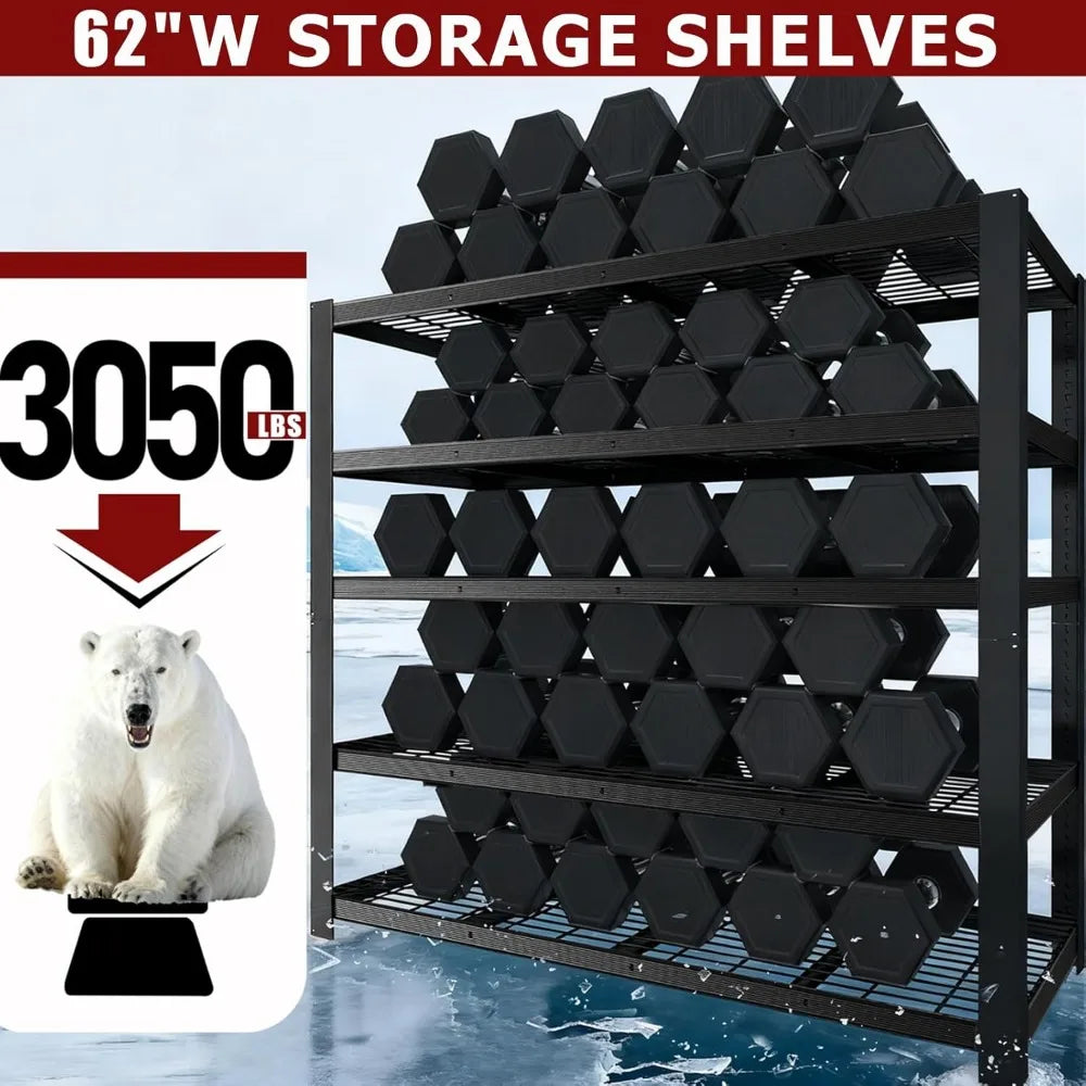 Heavy Duty Metal Shelving Unit 5 Tier Storage Rack