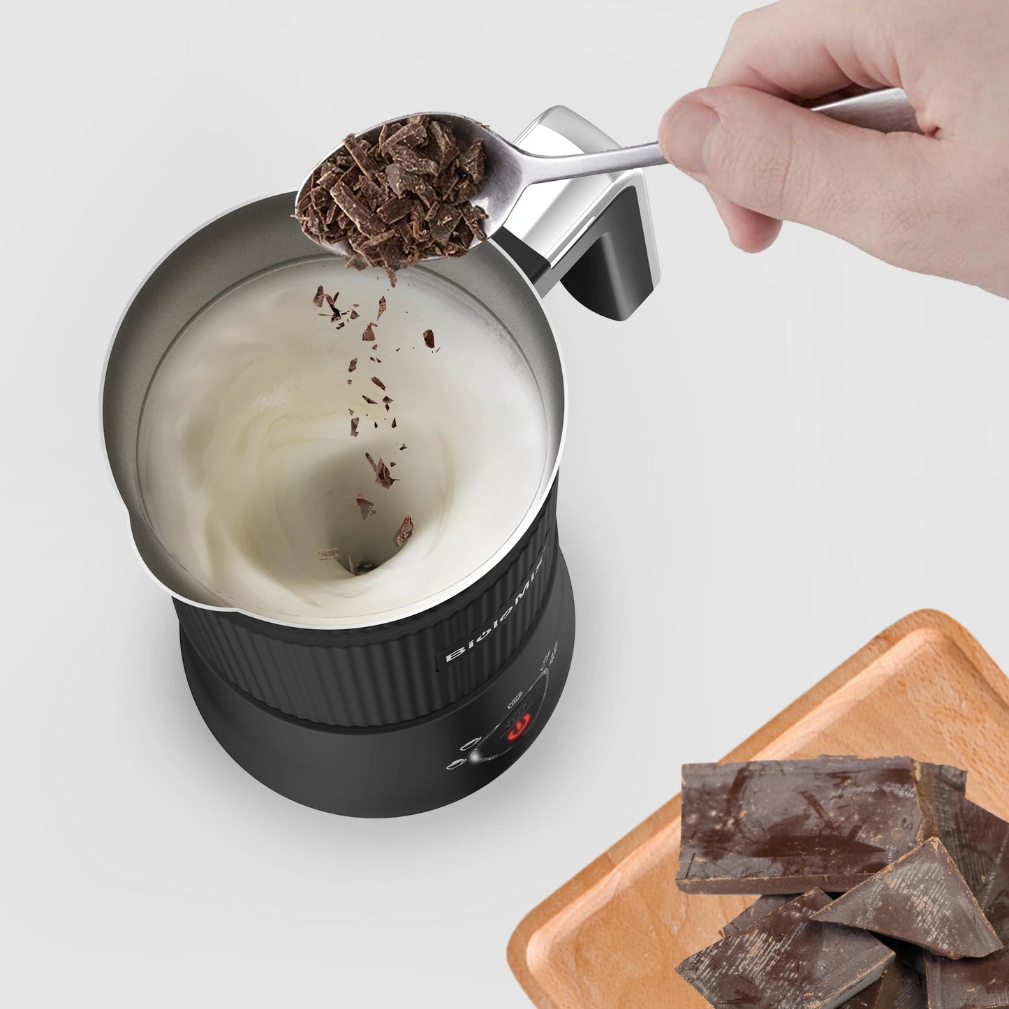 Biolomix 5-in-1 Detachable Milk Frother and Steamer