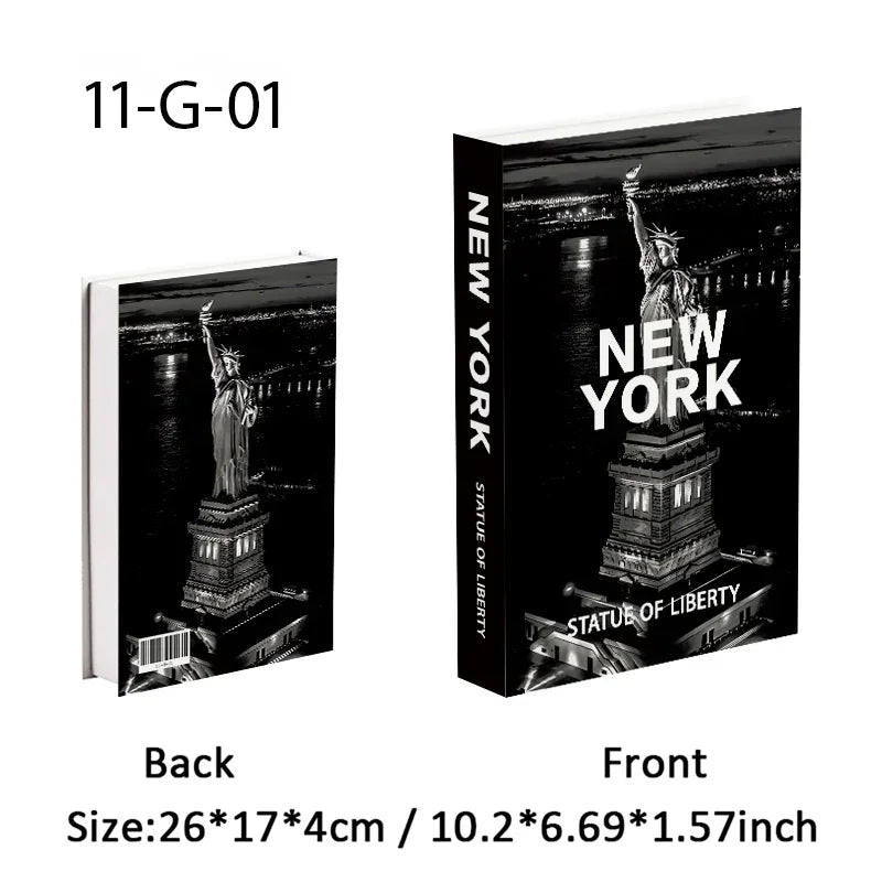 Open Luxury Fake Book Storage Box Paris Home Decor