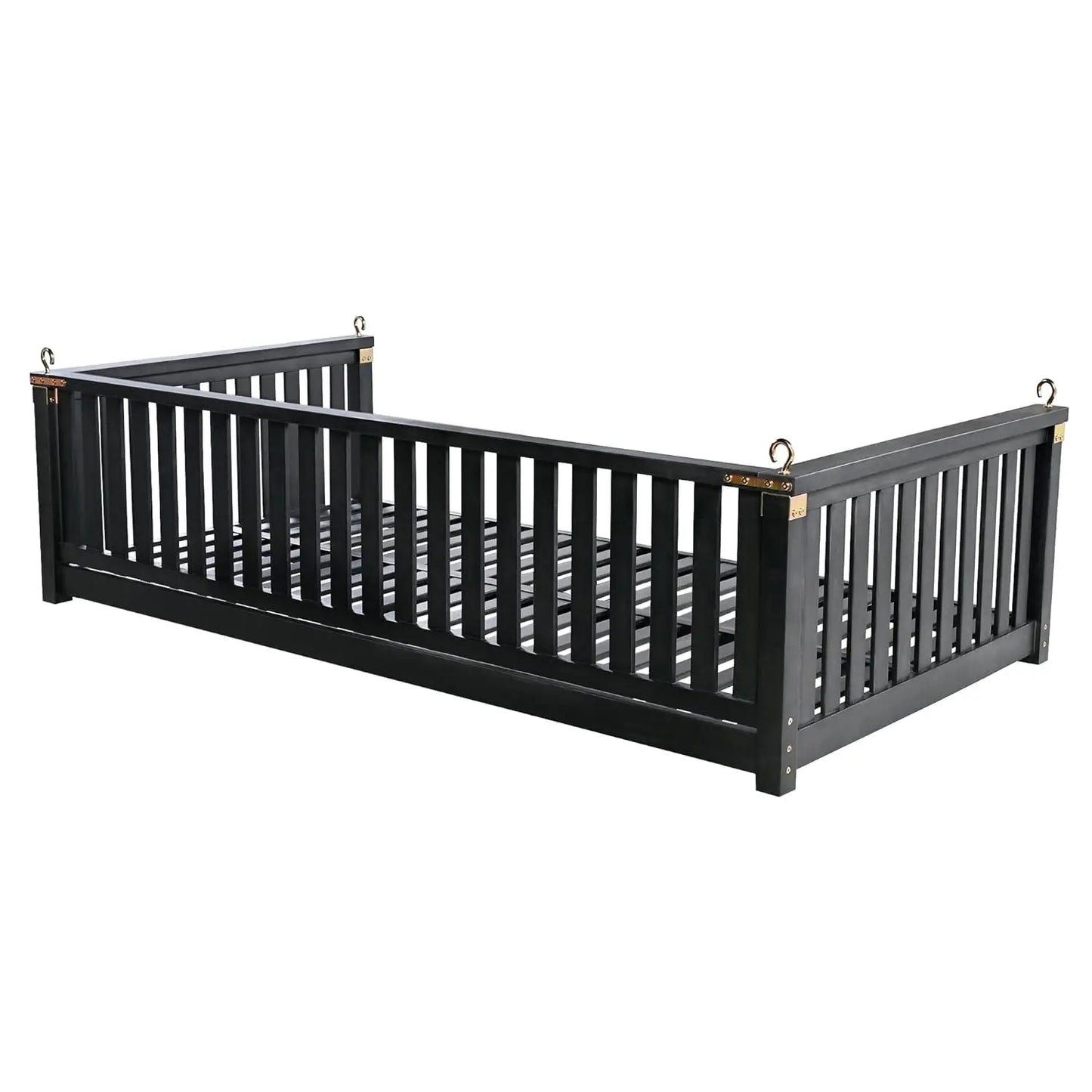 Porch Daybed Swing Outdoor Wooden Swing Bench For Patio Garden