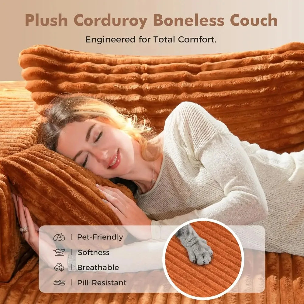 Guangbai Memory Foam Sectional Sofa With Chaise Modern L Shape