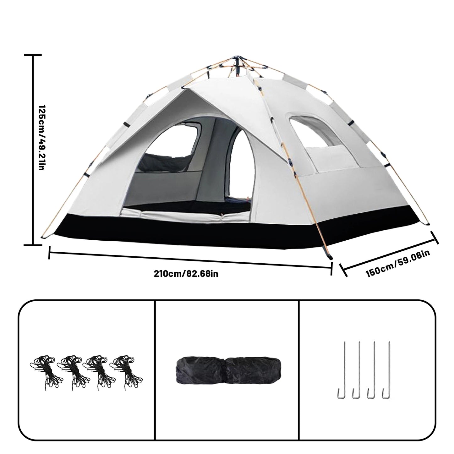 Pakicetus Auto Tent Sunshade All Weather Quick Setup 60 Second