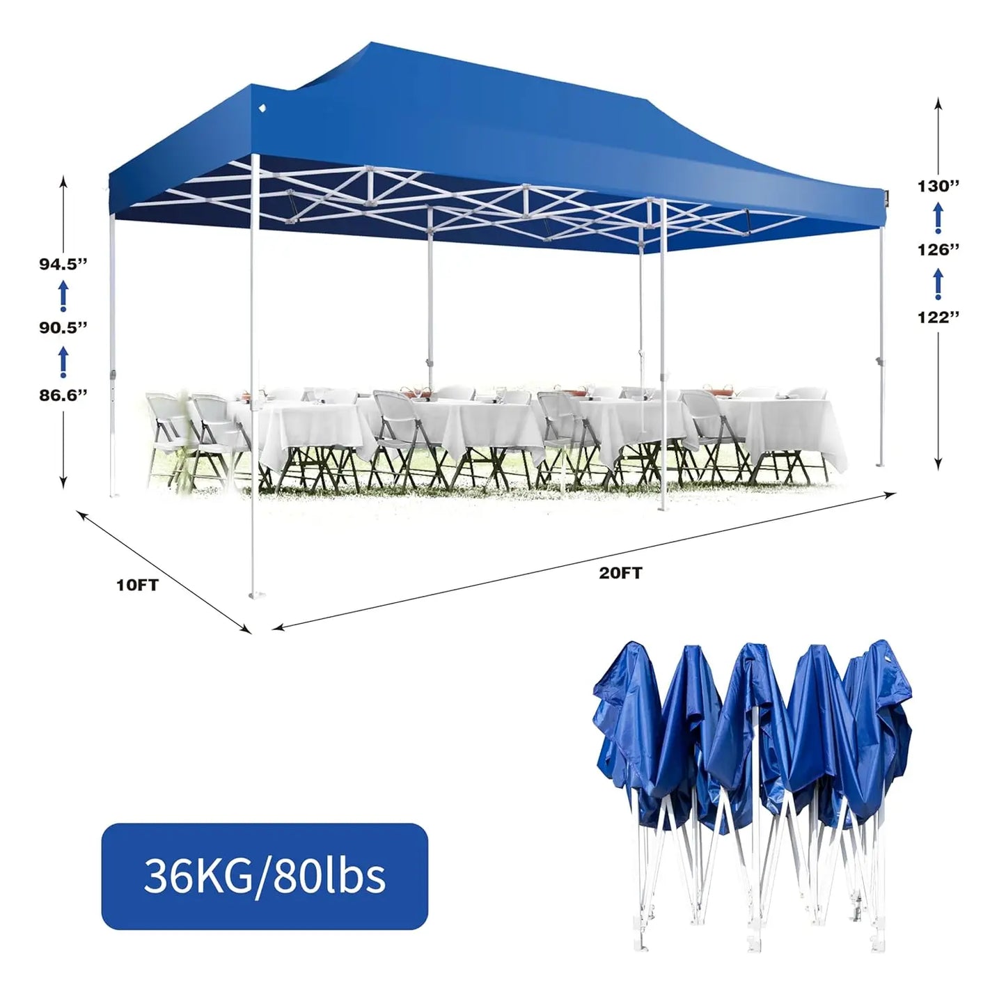 Canopy Tent Pop Up Portable Heavy Duty Outdoor Market Shelter