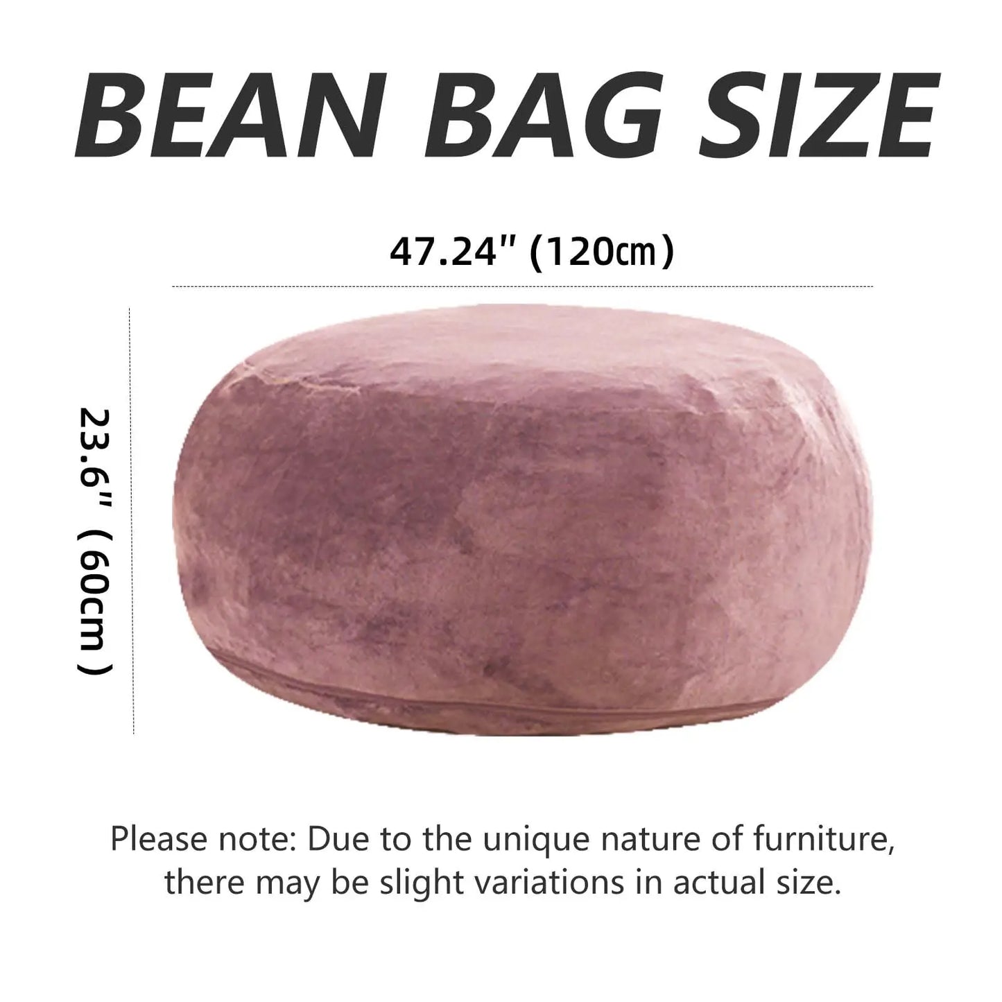 Memory Foam Bean Bag Chair With Soft Microfiber Cover