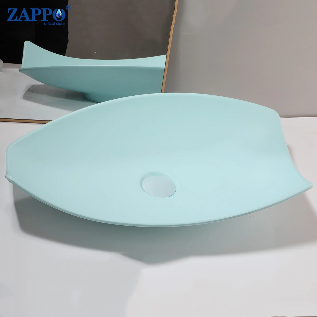 Mekkhala Rectangular Stone Resin Vessel Bathroom Sink