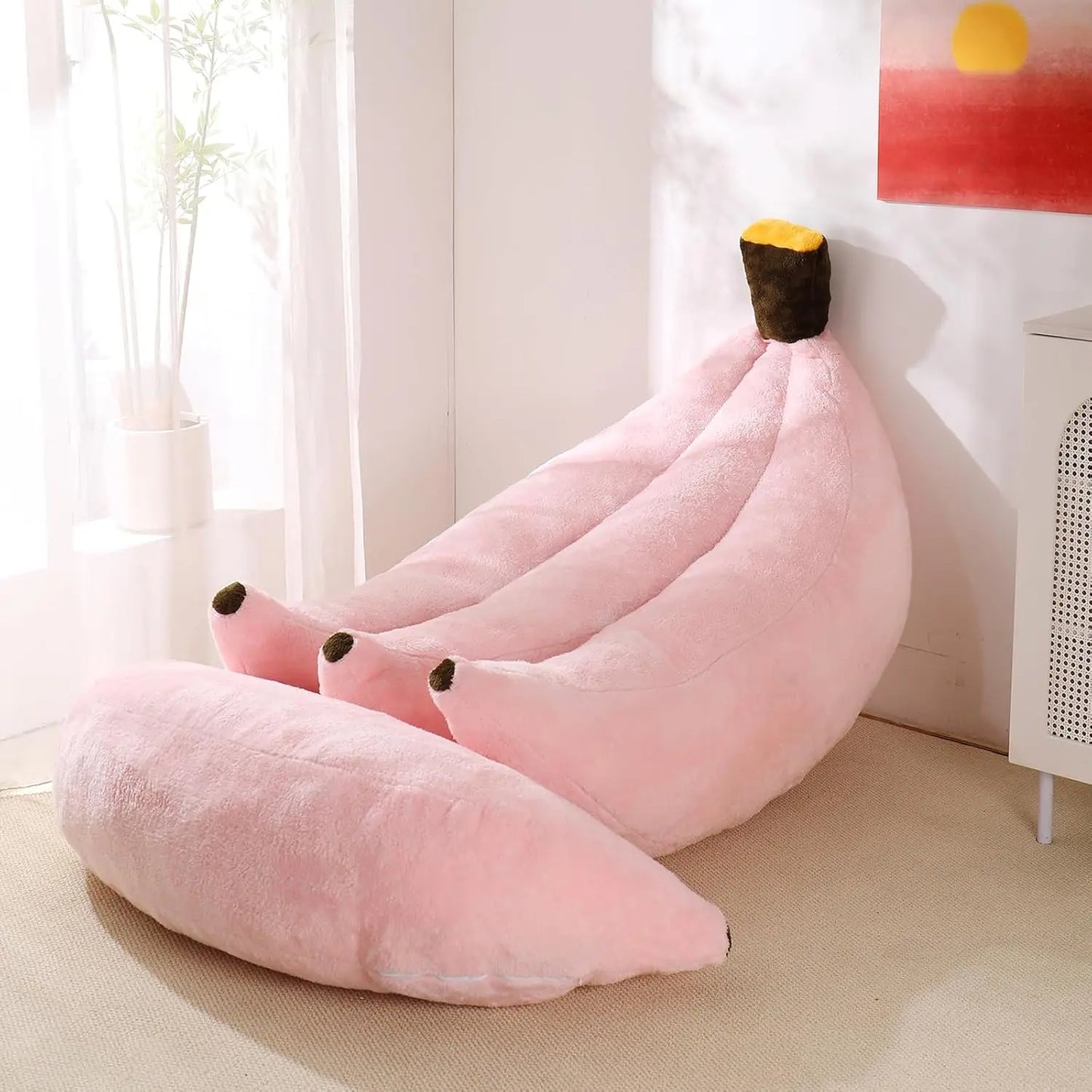 Banana Bean Bag Chair With Ottoman Floor Lounger For Teens