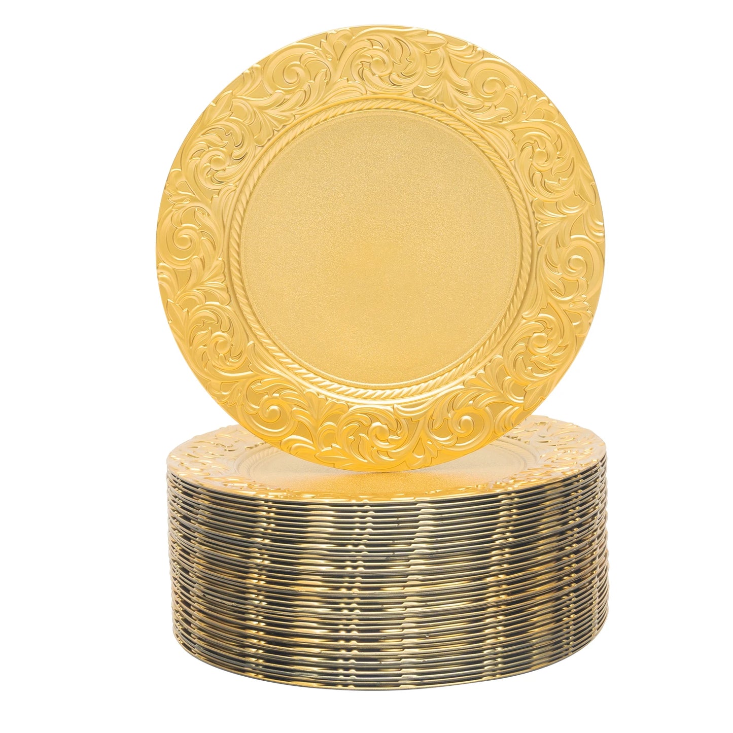 Round Charger Plates Set 100 Pcs For Weddings Banquets